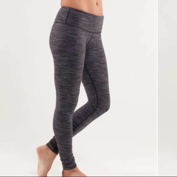 lululemon athletica Pants - Lululemon Gray Space Dye Wunder Under Size 4